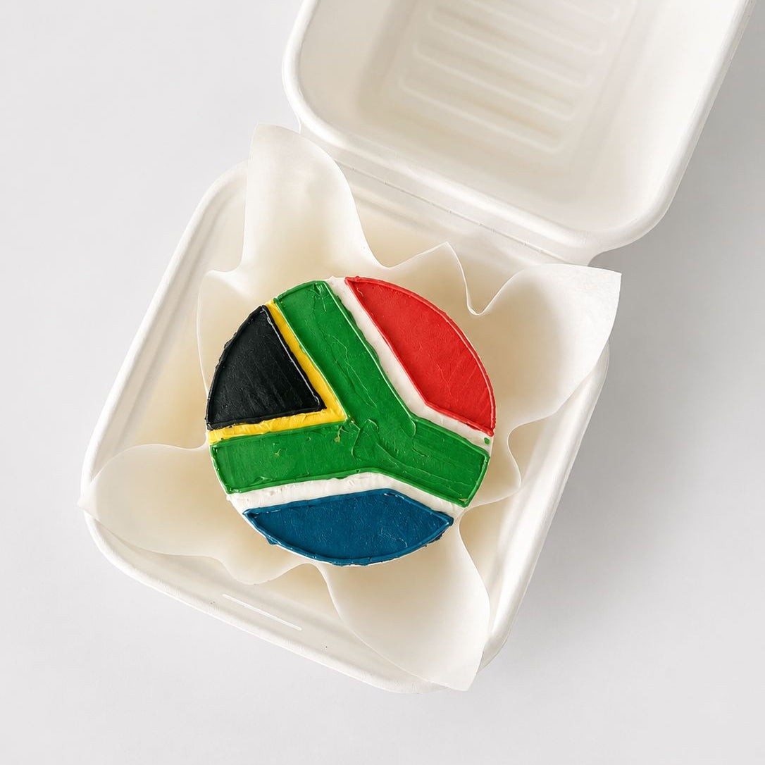 LUNCHBOX CAKES | SOUTH AFRICAN FLAG