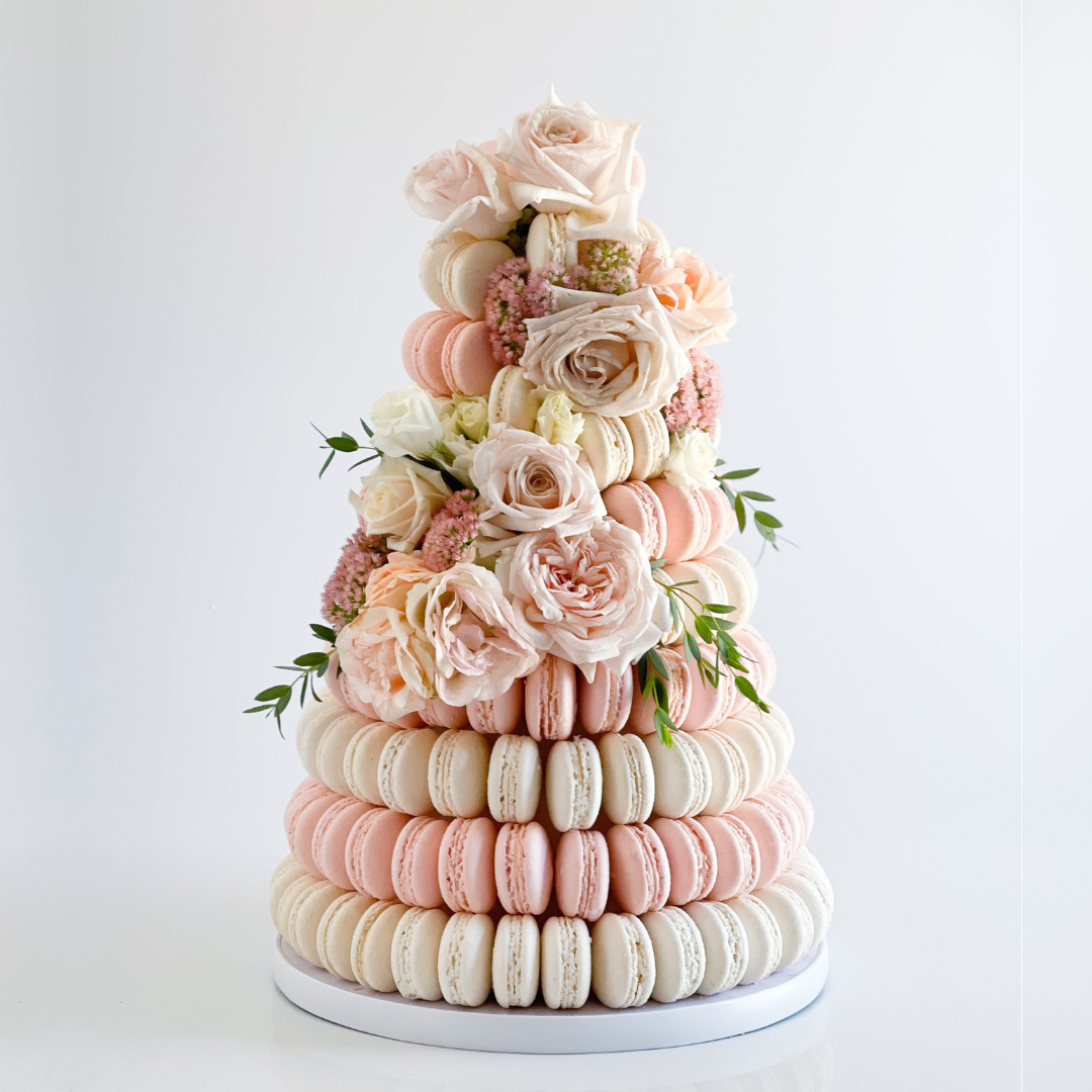 FLORAL MACARON TOWER | 195+ MACARONS