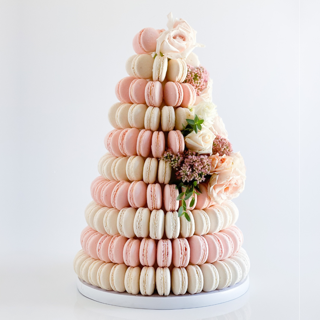 FLORAL MACARON TOWER | 195+ MACARONS